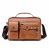 Stylish PU Leather Men's Shoulder Bag - Ideal for Business, Travel, and More