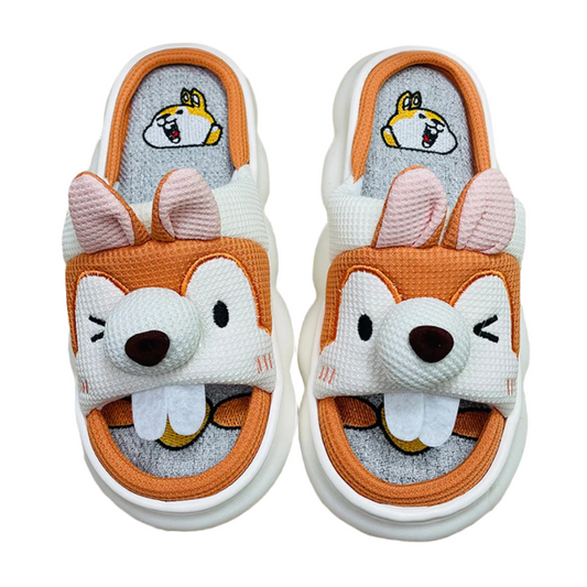 Cute Cartoon Animal Slippers – Cozy Cotton Home Shoes with Thick Sole for Men & Women | Perfect for Couples