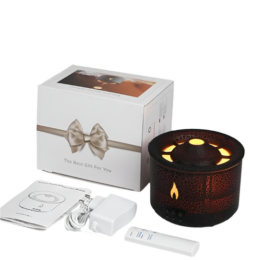 Volcano Flame Jellyfish Aroma Diffuser: 360ml Essential Oil Air Humidifier with Smoke Ring Effect, Ideal as a Cool Gift