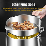 4.5L Large Capacity Grease Can with Strainer and Lid, Stainless Steel Cooking Oil Storage Pot