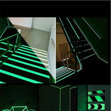 Green Luminous Warning Tape: Reflective Fluorescent Tape for Warning, Ground Light Storage, Anti-Slip Stickers on Stairs