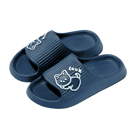 Cute Bear and Cat Design for Men and Women, Non-Slip Thick Platform Sandals