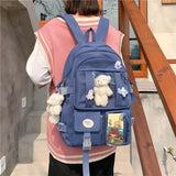 Elementary and Junior School Girls' Backpack: Multi-Pocket Kawaii Backpack Perfect for Teenage Girls and Women