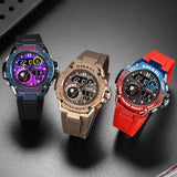 Men's Military-Style Waterproof Digital Watch – Outdoor Sports Wristwatch with Dual Display & Date Function