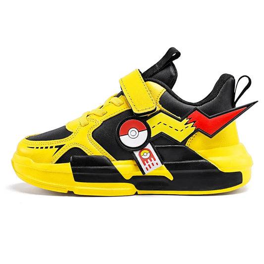 Pokemon Kids Fashion Sneakers: Classic Children's Walking Shoes for Boys and Girls with Leather, Ideal for Casual Outdoor Wear