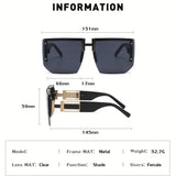 Vintage Frameless Sun Glasses for Women: Rimless Square Sunglasses with Fashionable Flat Top Shades, Perfect for Eyewear Fashion