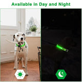 Adjustable LED Glowing Dog Collar: Rechargeable Flashing Luminous Collar for Nighttime Visibility and Anti-Lost Security