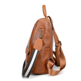 Small Casual Backpack for Women: Simple Soft PU Leather Shoulder Bag, Ideal for Work, Vintage Style Ladies Backpack