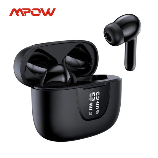 Mpow S42A Bluetooth ANC Headphones: Active Noise Cancellation Bluetooth 5.3 Earphones 30-Hour Playback In-Ear ANC TWS Earbuds for Smartphones