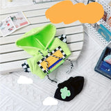 Hooded Jumpsuit Poncho Outfit for 17cm Labubu – Cute Mini Plush Doll Clothes & Accessories for Fans and Dress-Up Gifts
