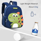 Adorable 3D Cartoon Dinosaur School Backpack: Anti-Lost Design for Boys and Girls, Ideal Small Kindergarten Backpack