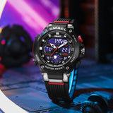 Men's Luxury Military Sport Watch – Waterproof Quartz Digital Wristwatch with Dual Display and Alarm