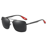 Square Polarized Sunglasses for Men: Luxury TR90 Temple Driving Sun Glasses in Classic Black Shades