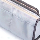 Multi-Layer Large Capacity Stationery Pen Case: Simple Plaid Pencil Case, Ideal for Travel and Cosmetic Storage