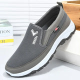 Men's Canvas Sneakers with Soft Soles, Casual and Breathable, Comfortable Slip-on Oxford Cloth Shoes