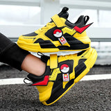 Pokemon Kids Fashion Sneakers: Classic Children's Walking Shoes for Boys and Girls with Leather, Ideal for Casual Outdoor Wear