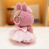Labubu Doll Sequined Gauze Dress Set – 7 Color Options with Bow Detail for 17cm Plush Dolls, Dress-Up Accessories for Stylish Displays