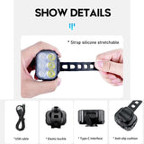 Cycling Light Set Q6: LED Front and Rear Lights for Bicycles, USB Chargeable, Ideal for MTB and Road Bikes, Enhances Visibility and Safety