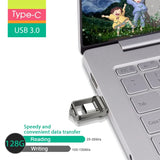 High-Speed USB 3.0 Flash Drive: Dual-Interface Type-C U Disk, Metal Memory Stick for Mobile Phones and Computers