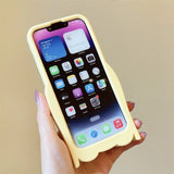 Cartoon Shockproof Soft Cover: Rotating Ear Bow Dog Silicone Phone Case for iPhone 11-14 Pro Max