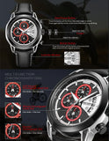 MEGIR Military Sports Luxury Leather Quartz Watch: Stylish, Waterproof, Chronograph