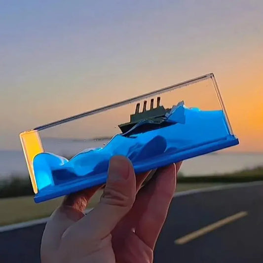 Cruise Ship Drift Bottle - Birthday Gift, Stress Reliever, Desktop & Car Decor