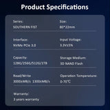 SSD M2 Internal Hard Drive: 1TB, 512GB, 256GB, 128GB, PCIe 3.0x4 Solid State Drive, 2280 Format for Laptops and Notebooks