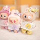 Labubu Idol Doll Outfit Set – Candy Hairpin, Stylish Shorts & Sitting Party Clothing for 17cm Mini Plush Dolls Accessories