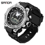 Men’s Luxury Sports Watch – Silicone Strap Quartz LED Digital Wristwatch, Casual and Waterproof