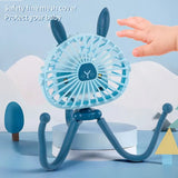 Personal Portable Stroller Fan: Handheld and Desk Fan with 500mAh USB Rechargeable Battery, Ideal for Baby Beds, Car Seats, and Strollers