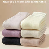 3 Pairs of Women's Wool Socks: Soft, Thick, and Plush for Winter Warmth, Ideal for Postpartum and Sleep