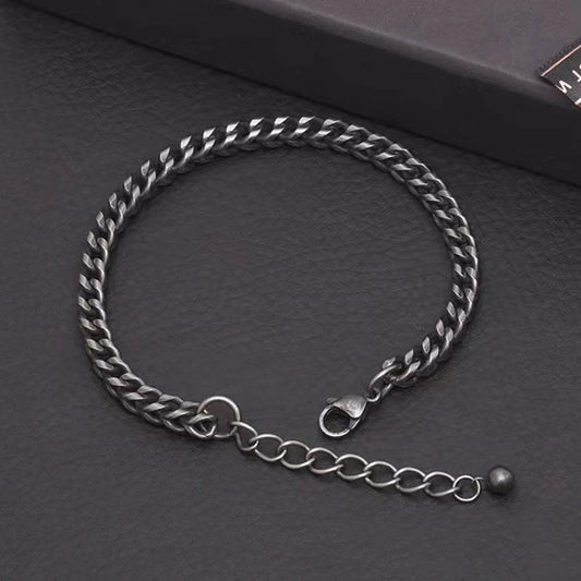 Men's Minimalist 5mm Cuban Link Bracelet – Waterproof Stainless Steel with Adjustable Length | Stylish Wristband