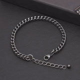 Men's Minimalist 5mm Cuban Link Bracelet – Waterproof Stainless Steel with Adjustable Length | Stylish Wristband