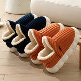 Cozy Winter Fur Slippers: Fashionable Plush Boots for Women and Men, Ideal for Indoor Wear