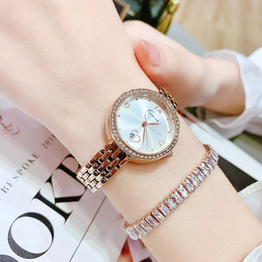 Fashion Quartz Bracelet Women's Watch with Luxury Brand, Gradient Small Dial - New Ladies' Wristwatch for Schoolgirls