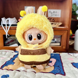 Labubu Idol Doll Bee & Shark Suit Set – 17cm Kpop-Inspired Plush Doll Outfit Clothes for Cute DIY Dress-Up & Collectible Display