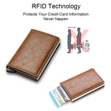 RFID Men's Credit Card Holder: Slim Leather Wallet with Smart Design