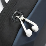 New Fashion Anti-Theft Men's Chest Bag: Includes USB and Earphone Jack, Ideal for Sports and Waterproof Mobile Phone Storage