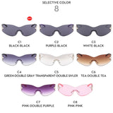 High-End Rebel Athletic Sunglasses for Women - Single-Lens Sun Shades with UV400 Protection, Trendsetting Fashion Eyewear