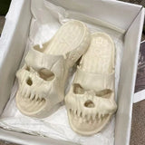 Skull Design Fun Slides: Fashionable Summer Sandals Perfect for Men and Women