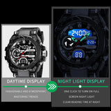 Men's Fashion LED Digital Quartz Watch – Waterproof Sport Wristwatch with Luminous Display