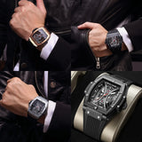 RUIMAS Men's Watch: Stylish Silicone Strap, Quartz Movement, Casual Waterproof Sport Timepiece