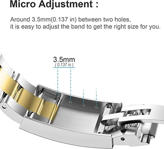 Premium Stainless Steel Link Bracelet for Apple Watch - Ultra Band 49mm, 45mm, 44mm, 40mm, 41mm, 38mm, 42mm