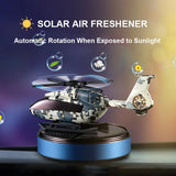 SEAMETAL Car Solar Air Freshener with Automatic Rotation and Camouflage Helicopter Design - Eliminate Odors with Essential Oils