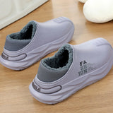 Plush Waterproof Cotton Slippers for Men and Women, Indoors and Outdoors