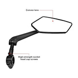 Adjustable Bicycle Rearview Mirror: Wide Range Back Sight for Clear Rear View, Suitable for Left or Right Handlebar Placement