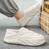 Winter Waterproof Sneaker Slippers for Men: Non-Slip Indoor/Outdoor Plush Footwear