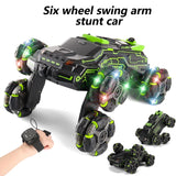 RC Stunt Car with Six Music-Lighting Modes and Swinging Arm Control