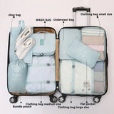 Travel Packing Cubes Set with Shoe Bag - Portable Wardrobe Organizer for Luggage - Clothes, Shoes, Toiletries Storage Bags for Trip