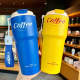 Double Stainless Steel Coffee Thermal Mug: Vacuum Flask for Girls, Portable Car Thermos, Insulated Travel Water Bottle